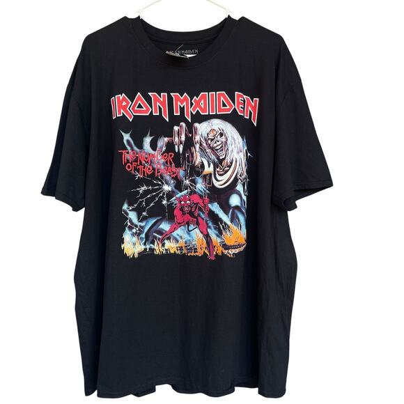 Iron Maiden Shirt Men 2XL Black Number of the Beast Band Tee Hot Topic 666 Metal - Picture 1 of 10